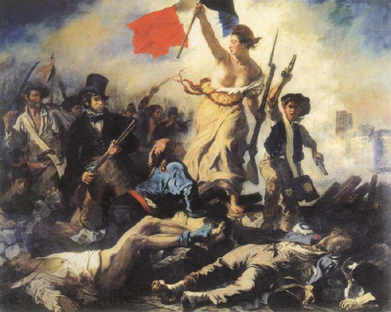 Eugene Delacroix liberty leading the people Spain oil painting art